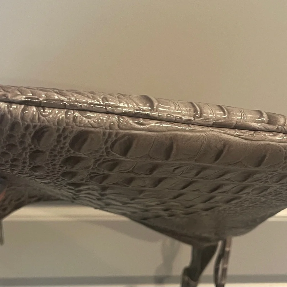 Brahmin Gray Crocodile Embossed Crossbody Bag - Picture 7 of 7